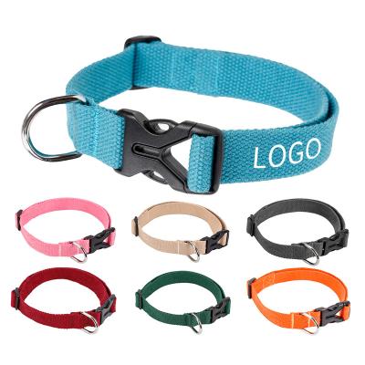 China Bulk Professional Manufacturer Premium Dog Collar Cotton Padded Adjustable Soft Lightweight Dog Collars for sale