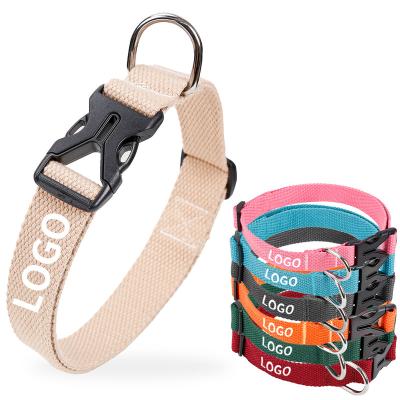 China Padded Dog Collar Manufacturers In China Custom Colors Pet Neck Collars Customized Logo Plain Cotton Dog Collar for sale