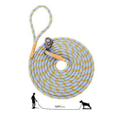 China Heavy Duty Padded Retractable Dog Lead Reminder Pet Super Lightweight Leash 4.5 Meters Long Dog Training Lead for sale