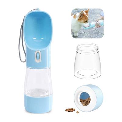 China Automatic All In 1 Universal Portable Pet Water And Food Dispenser Bottle Dog Drinks Travel Bottle for sale