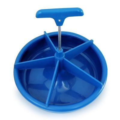 China Durable Blue Round Plastic livestock Pig Farm Feeding Trough piglet feeder drinker trough for sale