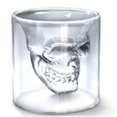 China 75ml 250ml Borosilicate Crystal Halloween Head Skeleton Wine Beer Coffee Mug Glass Mug / Viable Skull for sale