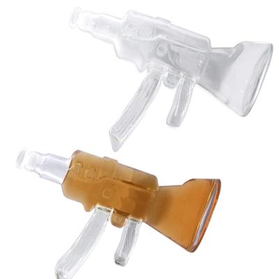 China Creative Wine High Borosilicate Glass Wine Gun Shape AK 47 Vodka Bottle for sale