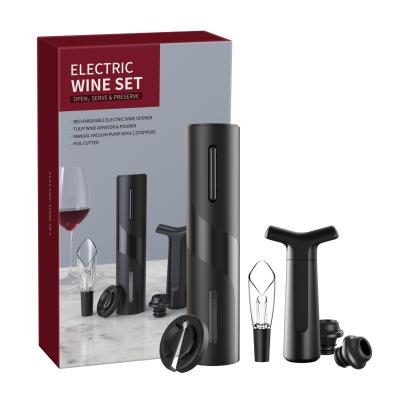 China Rechargeable Stock Kitchenware 6 in 1 USB Multi Function Charging Electric Wine Opener Set for sale