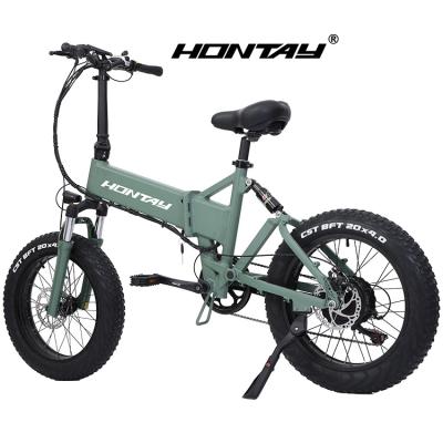 China 6061 Aluminum Alloy wholesale beach cruiser 20 inch fat tire folding e bike moped electric bicycle mountain electric dirt bike with bicycle pedal for sale