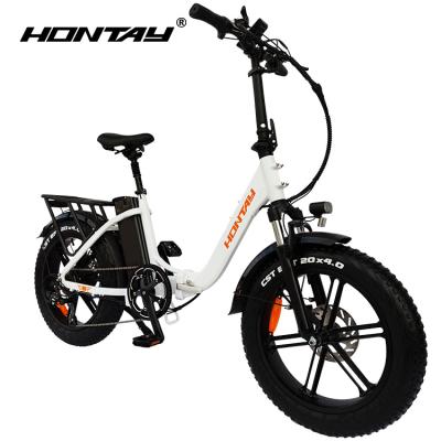 China 6061 Aluminum Alloy e-bike with pedals moped electric city bicycle womens 20x4 48v 20