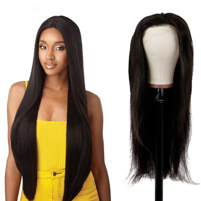 China Hd Fast Shipping Silky Straight Wave Factory Lace Closure 5x5 Swiss Lace Headband 22-32 Inch Natural Black Straight Hair Wigs for sale