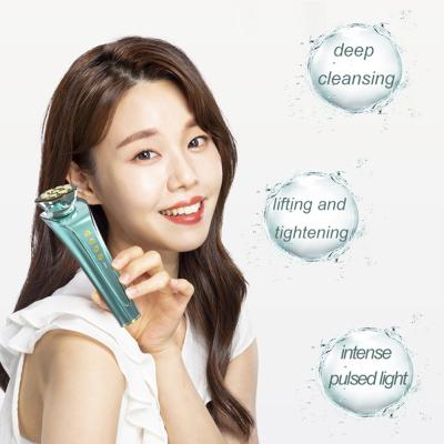 China Hot Sales Face Lift Wrinkle Clearing And Deep Cleansing Vibrating Massage RF EMS Beauty Instrument for sale