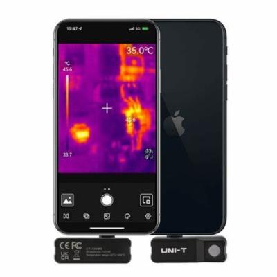 Cina Camera termica UNI T UTi120MS per iPhone iOS, fotocamere a infrarossi, immagini termiche, risoluzione IR 120X90, apparecchio di imaging termica, gamma di temperatura -4 ° F ~ 1022 ° F, velocità di fotogramma 25Hz, supporto alla registrazione video in vendita