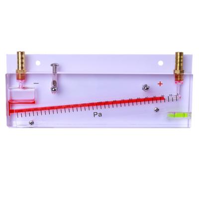 China Hieb-negatives Gas neigte Rohr-Manometer-Feuer-Technik 0-200pa zu verkaufen