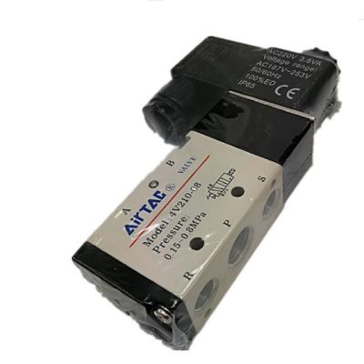 China 2 válvula de solenoide pneumática de alumínio do controlo aéreo da válvula de solenoide 12v do ar da maneira AC110V à venda