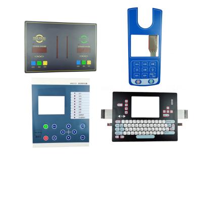 China Industrial Controls Screen Printing Front Graphic Covered Instrument Panel With Lexan Polycarbonate Membrane For Power Switch for sale