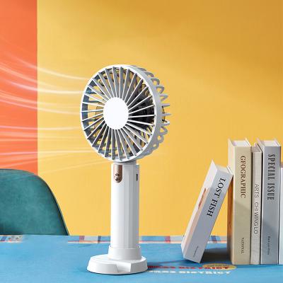 China Fast Portable Rechargeable Custom Cheap Prices Rechargeable Battery Mini Handheld Stand Usb Electric Air Conditioner Cooler Fan for sale