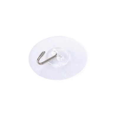 China Waterproof Wall Mounted Hole Free Hook Hot Sale Free Punched Transparent Hook Round Plum Blossom Strong Traceless Hook Kitchen Bathroom Hook for sale