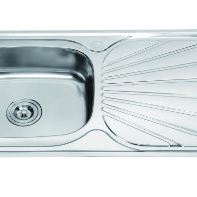 China Without faucet FRAME TOP FARM STAINLESS STEEL KITCHEN SINK WITH DRAINER for sale