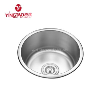 China Without Faucet Round Shape Small Bowl Sinks Kitchen Stainless Steel for sale