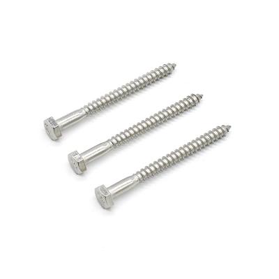 China HEX DIN 571Hot Sale Stainless steel Coach Screw  Hex head wooden screw with best price for sale