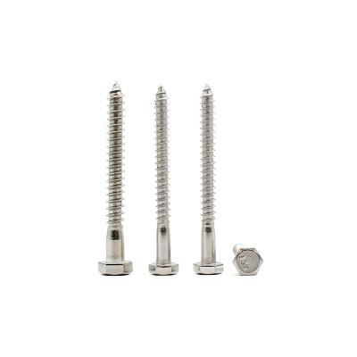 China HEX Fastener Manufacturer Stainless Steel Hexagon DIN571 self tapping hex head lag wood screws A2-70 A4-80 for sale