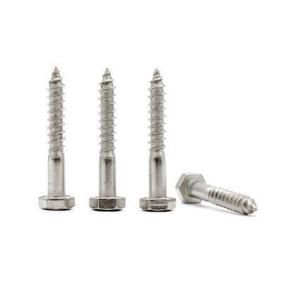 China HEX High quality short DIN571 Stainless Steel Hex Head Lag Wood Screws hexagonal head coach screws for sale