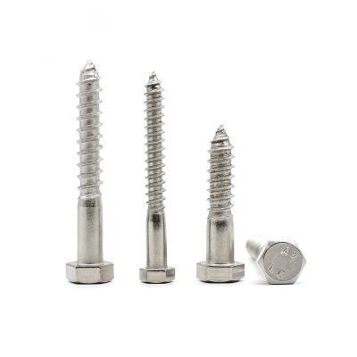 China HEX M5 M6 M8 M10 M12 M16 DIN571 Stainless Steel 304 316 Lag Bolts Wood Self Tapping Hex Head Coach Screw for sale