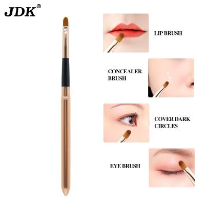 China Angular Blush Factory Price Lip Makeup Brush Retractable Metal Handle Eye Sweep Synthetic Hair Face Concealer Brush With Private Label for sale