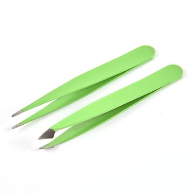 China Popular USA False Eyelash Extension 2pcs Eyelash Extension Tweezers Set White Color Eyebrow Remover Tools for sale