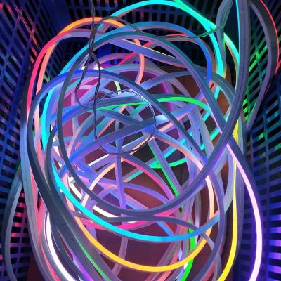 China outdoor led neon cable rope light 12v led multicolor neon rope light for making decoration for sale