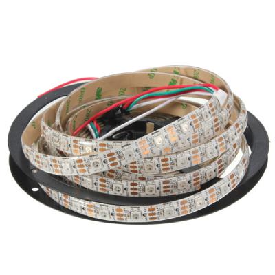 China Garden 5M 45W 150SMD WS2812B RGB LED Strip Light White IP65/Black Colorful Waterproof PCB DC5V for sale