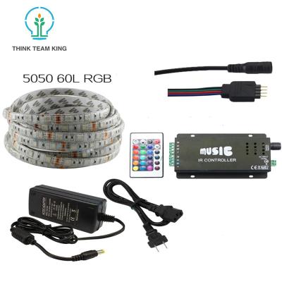 China Copper Christmas Lighting 5050 SMD RGB DIY Led To Grow Light Controller LED Strip IR 20 Keys Music Kits for sale