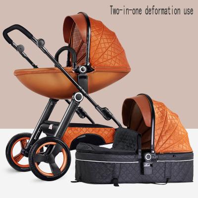 China Cotton Baby Stroller Folding Pram Travel Light Weight High Landscape Baby Carriage Newborn Children Trolley Portable Kids Stroller for sale