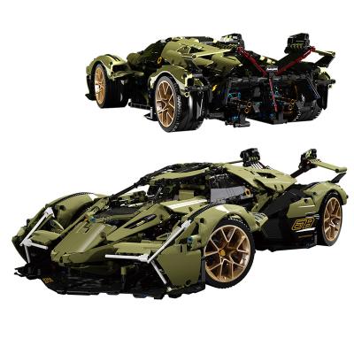 China With 2527Pcs MY88001 Moc Lamborghinis Racing Car Model Building Blocks Manual Technic Paper Bricks Set Super For Kids Friends Gifts Toys Kit for sale