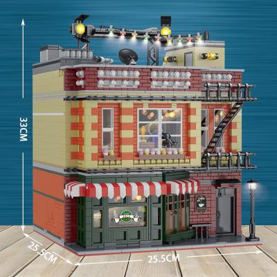 China DIY TOY Youge 10189 Old Street View Friends Remember Building City Hall Model Children's Educational Toy Building Blocks Gift for sale