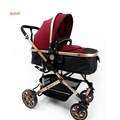 China Multifunctional Polyester Revolving Stroller Baby Stroller 3 in 1 Pram for sale