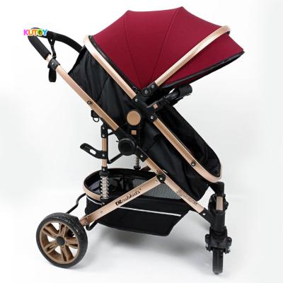 China Polyester Aulon High Landscape And Stroller Luxury Kinderwagen 3 In 1 Trolley With Car Set Baby Stroller for sale