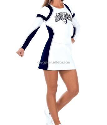 China Custom Cheerleading Ladies Cheerleading Sports Clothing Wholesale Cheerleading Top And Skirt for sale