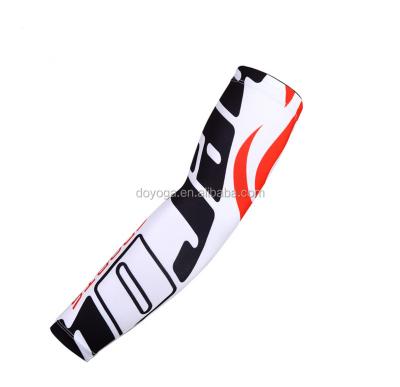 China Antibacterial Cool Promotional Custom Sublimation Printed Lycra Sports Arm Sleeves for sale