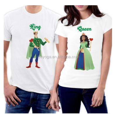 China Fashion Anti Shrink Custom Wholesale Love Design Cute Couples T Shirts for sale