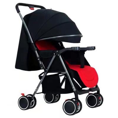 China 2022 Newest Manufacture Hot Sale Popular Lightweight Foldable Canvas Portable Baby Stroller Double Direction Baby Stroller for sale