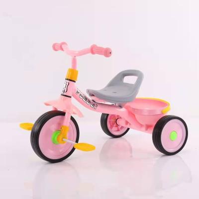 China Ride On Toy Factory Price Cheap Quality New Best 3-8 Year Old Large Kid Cart Pink Mini Baby Toys Metal Frame 3 Wheels Ride On Tricycle for sale