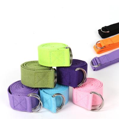 China Organic Cotton Yoga Strap Belt Band Custom With Logo Design Yoga Stretch Strap #208-0001 for sale