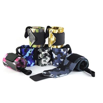 China Newest Comfortable Customize Wrist Wrap Sweat Embroiding Camouflage Performance Support Wrist Wrap Camouflage for sale