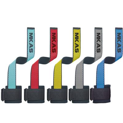 China Custom Lfiting Logo Silicone Grip Gym Training Weight Wrist Wraps with Wrist Support Powerlifting Weightlifting Straps for sale