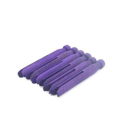 China Modern wooden fabric pin - wooden carriage dowel with purple colored, height: 96MM /110mm for sale