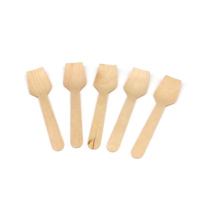 China Eco-Friendly 100% All-Natural Biodegradable Disposable Birch Wood Disposable Natural Wooden Spoon Cutlery for sale