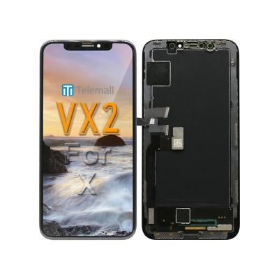 China TELEMALL VX2 LCD Screen with Touch and Frame Assembly for iPhone X 5.8 inch for sale