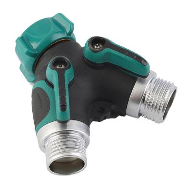 China Skid Resistance Two Way Garden Hose Splitter for sale