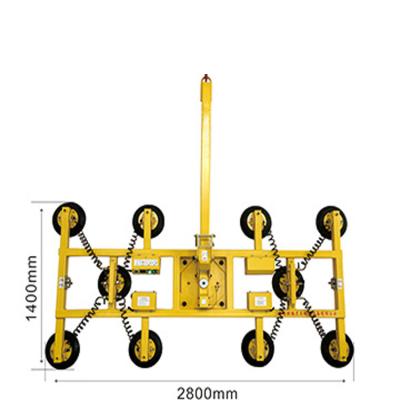 China Lifting 10 Suction Cups Easy Operate Manual Rotating Vacuum Lifter For Large Glass Curtain Wall Ladder for sale