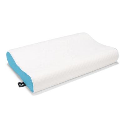 China Healthy Wave Shape Memory Foam Pillow Cutout Wave Therapy Sleep Pillow Memory Foam Cervical Pillow for sale