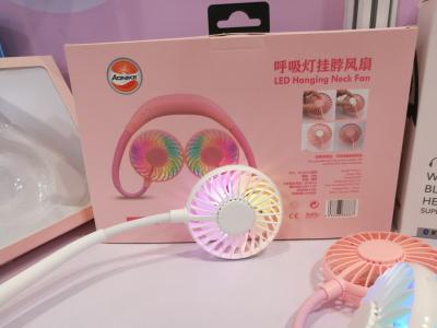 China summer fan reduce heat 2022 Mini ABS 6hrs 1200mAh Hands Free Mini  Neck Fan For Summer for sale