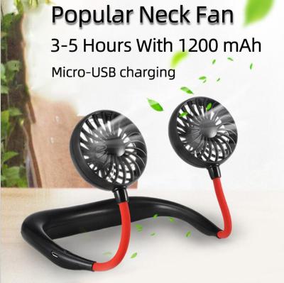 China Folding 3 Speed 2000mAh 5hrs Portable Hanging Neck Fan for sale